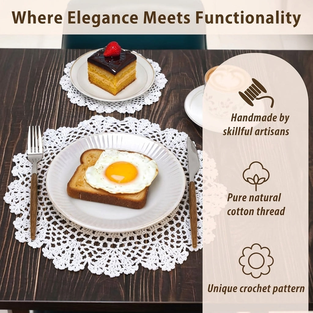 Goodinary® Crochet Lace Doily (4 Pcs)