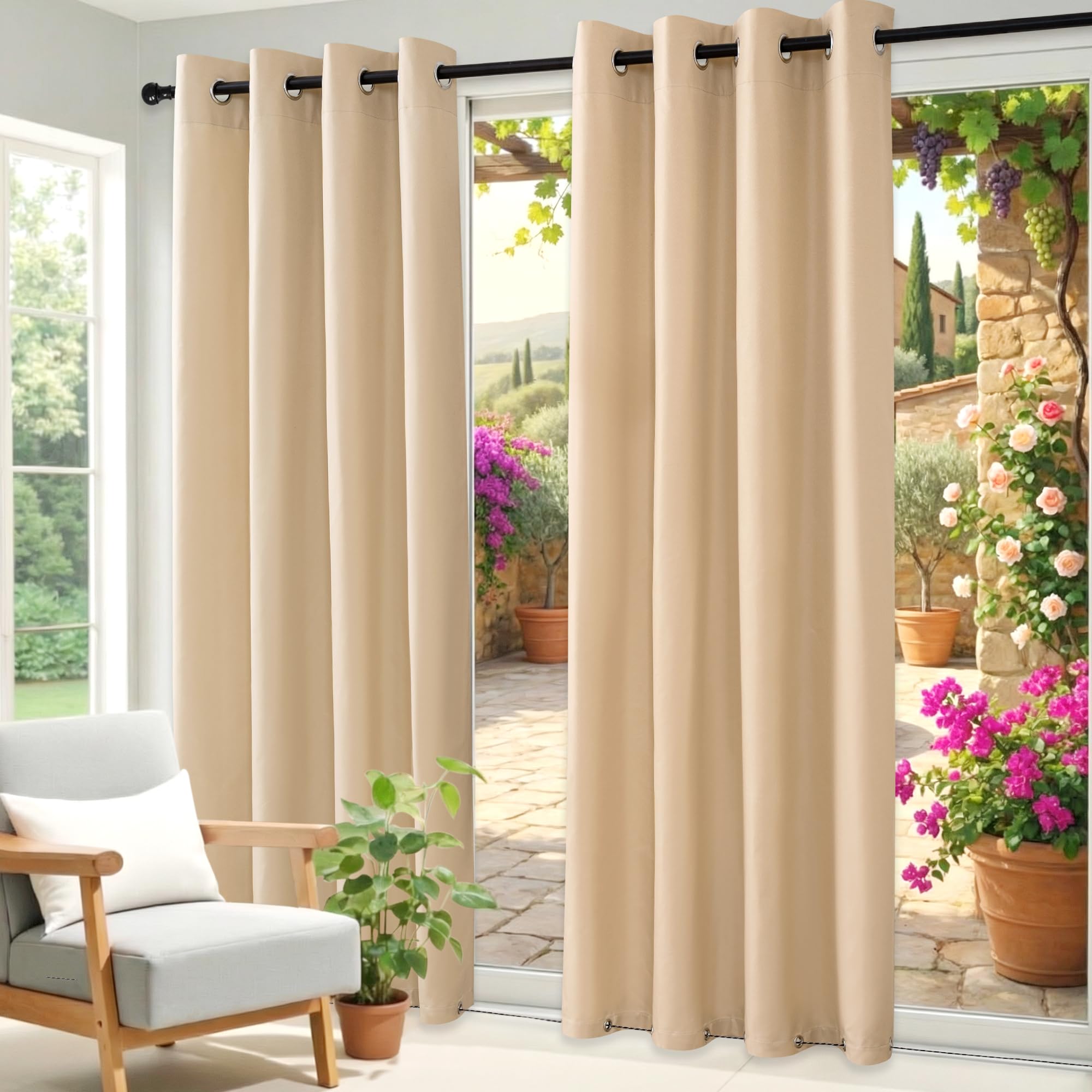 Goodinary® Outdoor Privacy Curtain