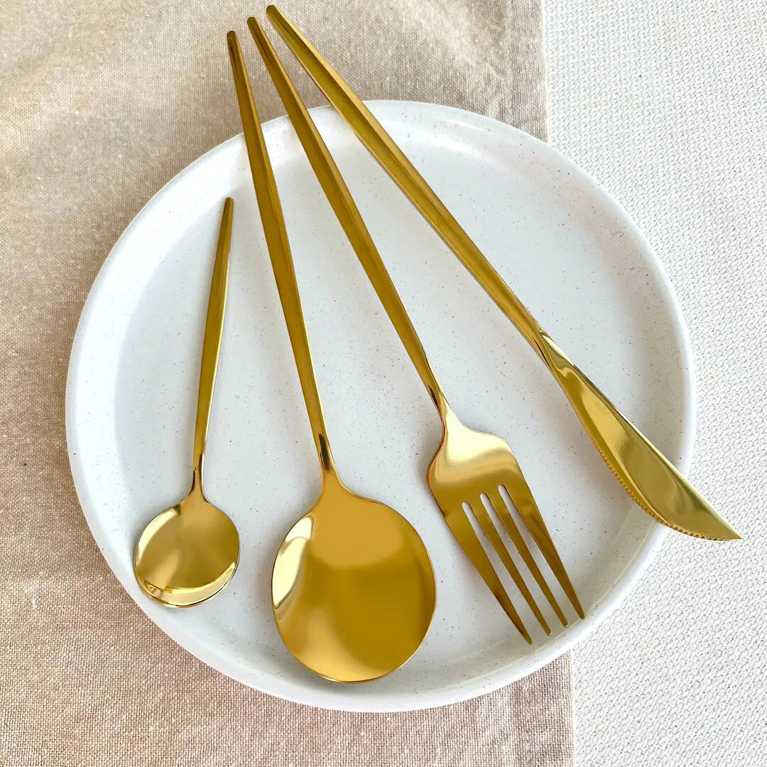 Goodinary® Gold Stainless Steel Cutlery Set (4 Pcs) Goodinary