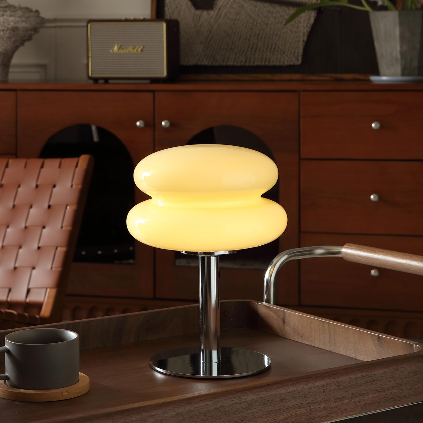 Goodinary® Glass Mushroom Lamp with Dimmable Light