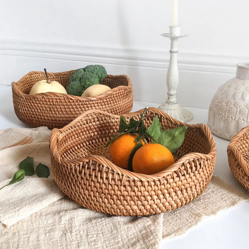 Goodinary® Handwoven Rattan Storage Basket Set Goodinary