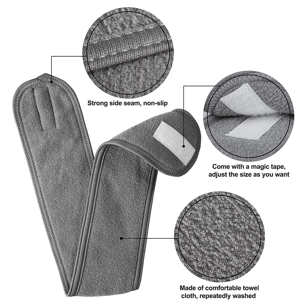 Goodinary® Microfiber Adjustable Spa Headband Hair Wrap