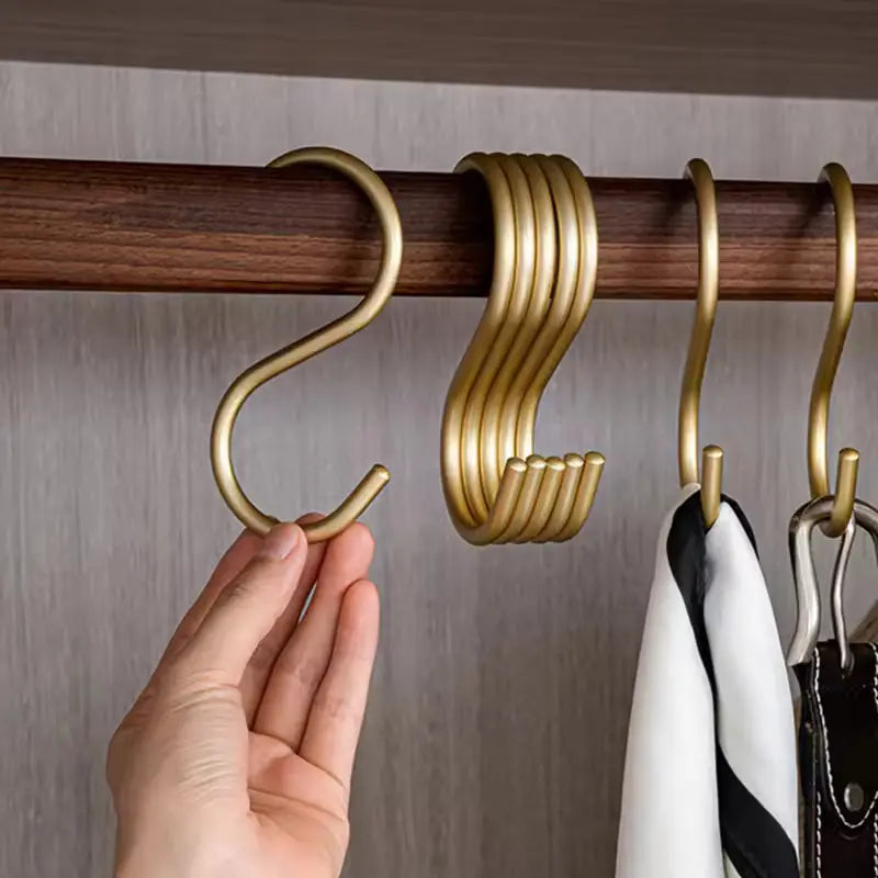 Goodinary® Multipurpose Aluminium S Shaped Hooks Matte Finish - Goodinary