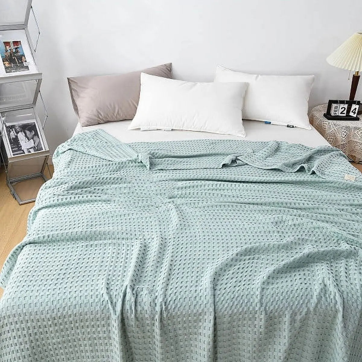 Goodinary® Breathable Cotton Waffle Weave Blanket Goodinary