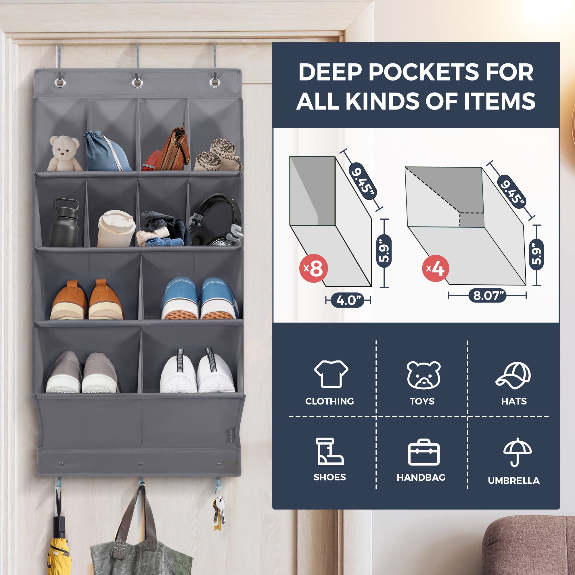 Goodinary® Over Door Shoes Organizer