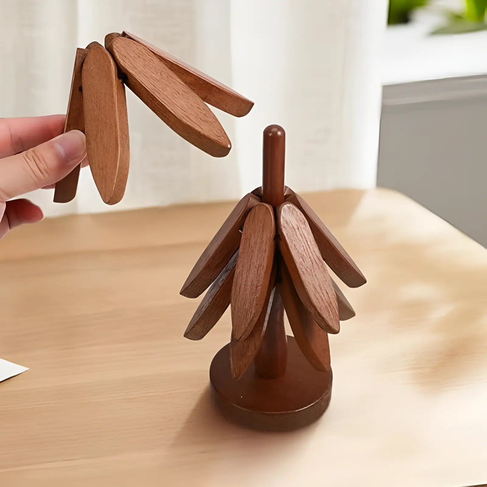 Goodinary® Wooden Tree Trivet Set (4 Pcs) Goodinary