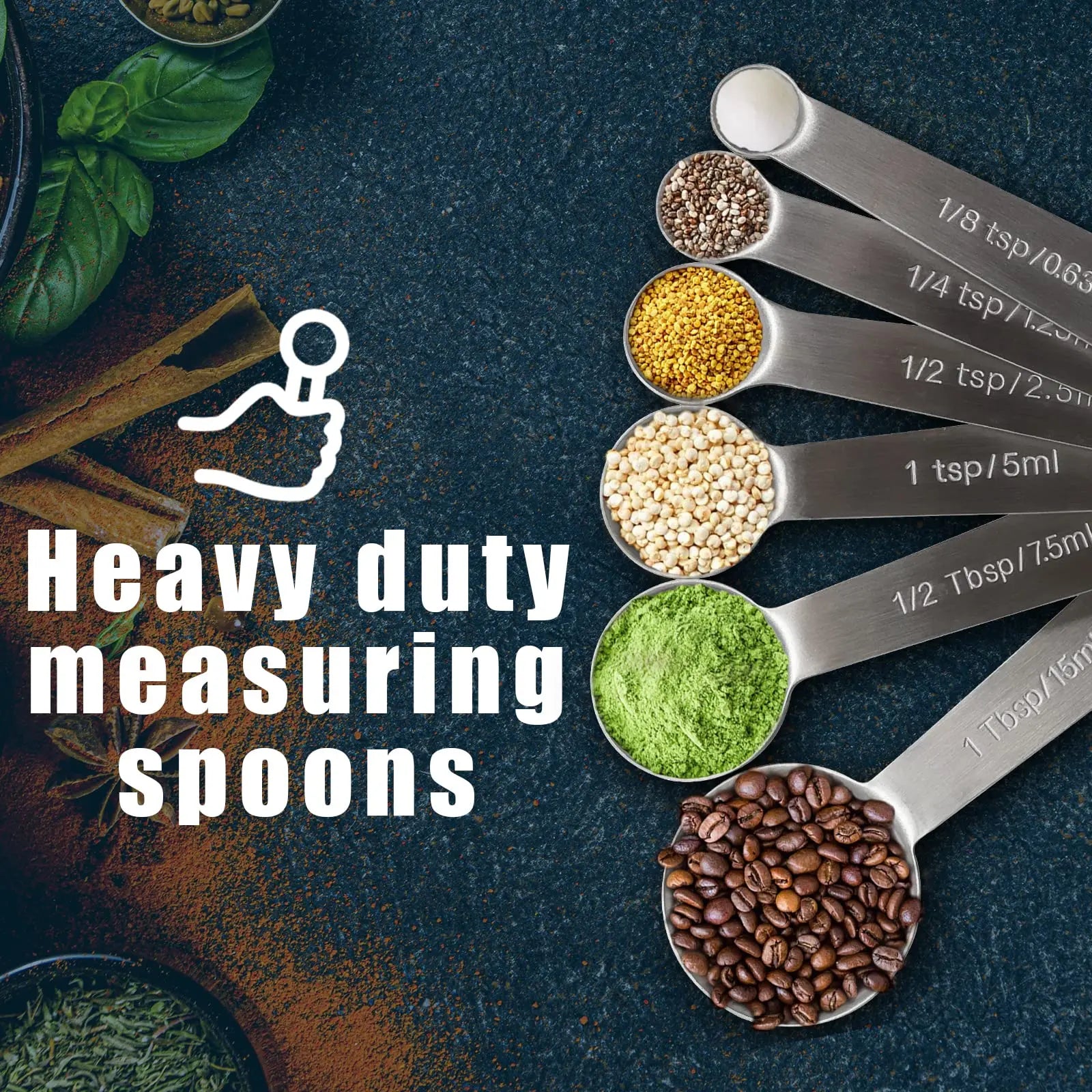 Goodinary® Stainless Steel Measuring Spoons Set (6 Pcs) Goodinary