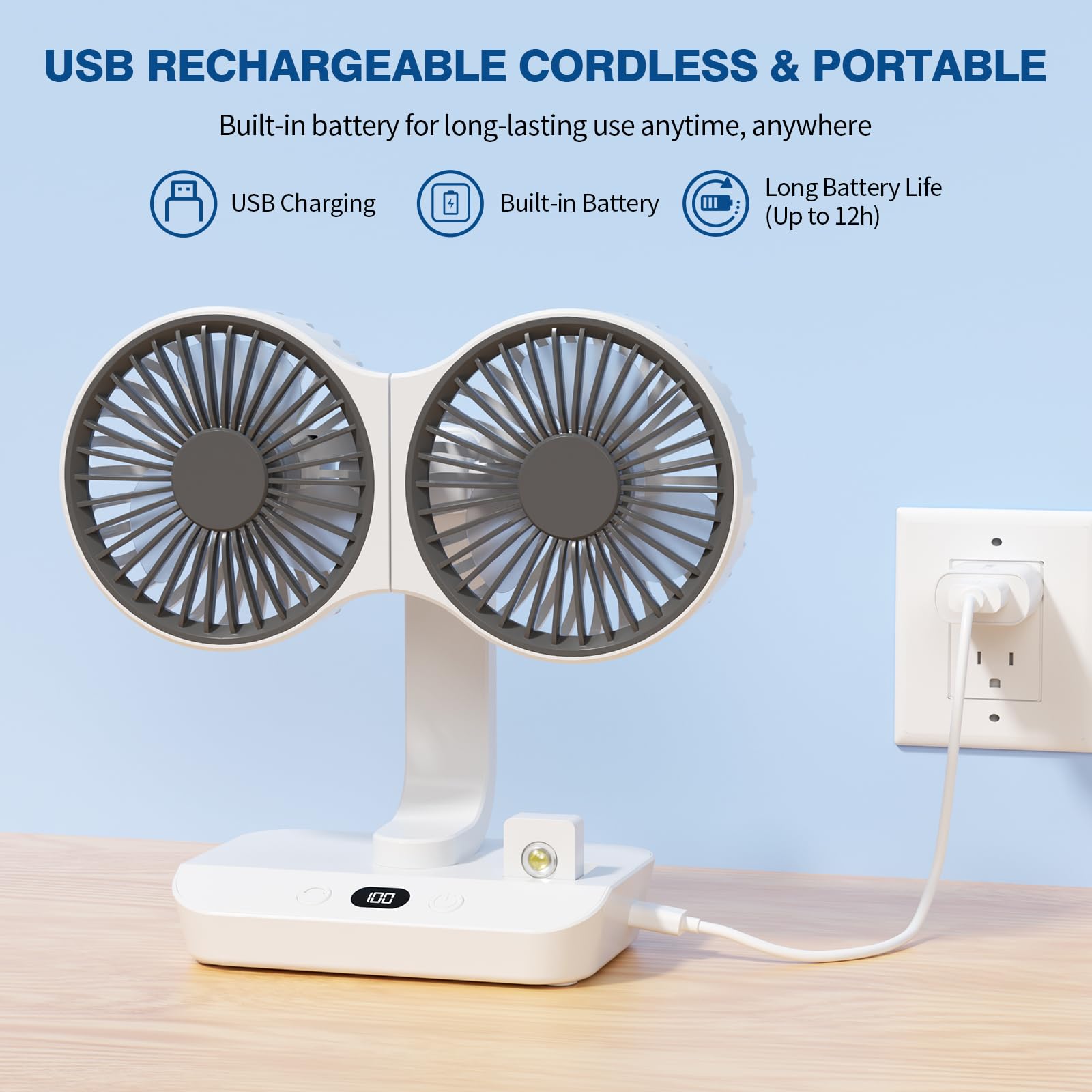 Goodinary® Dual Desk Fan