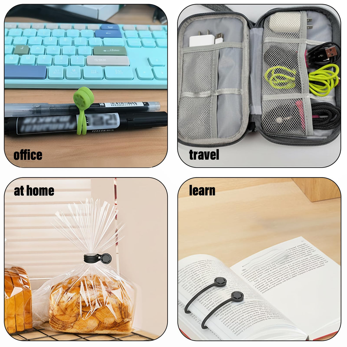 Office Object™ Magnetic Cable Ties (3Pcs)