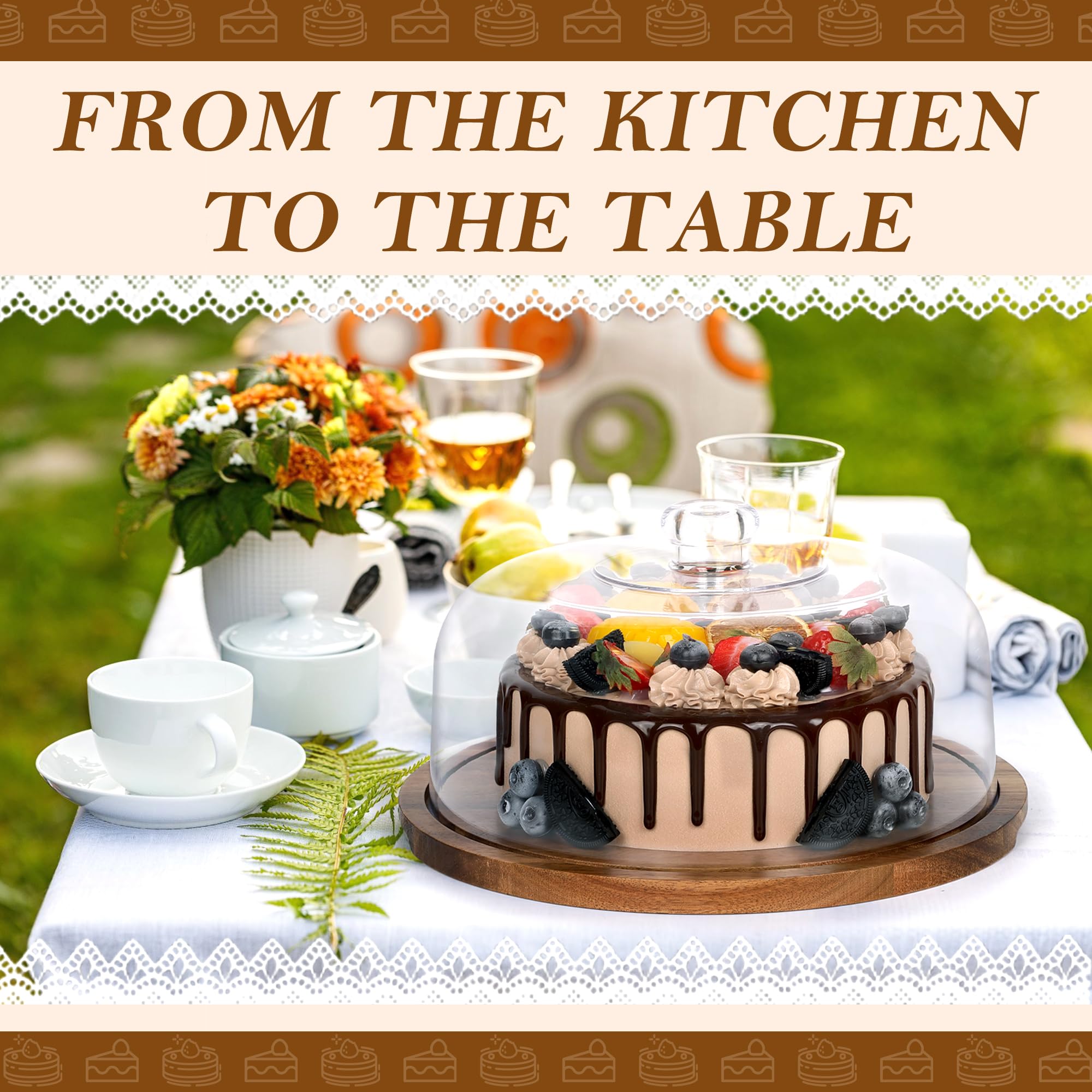Goodinary® Wooden Cake Stand