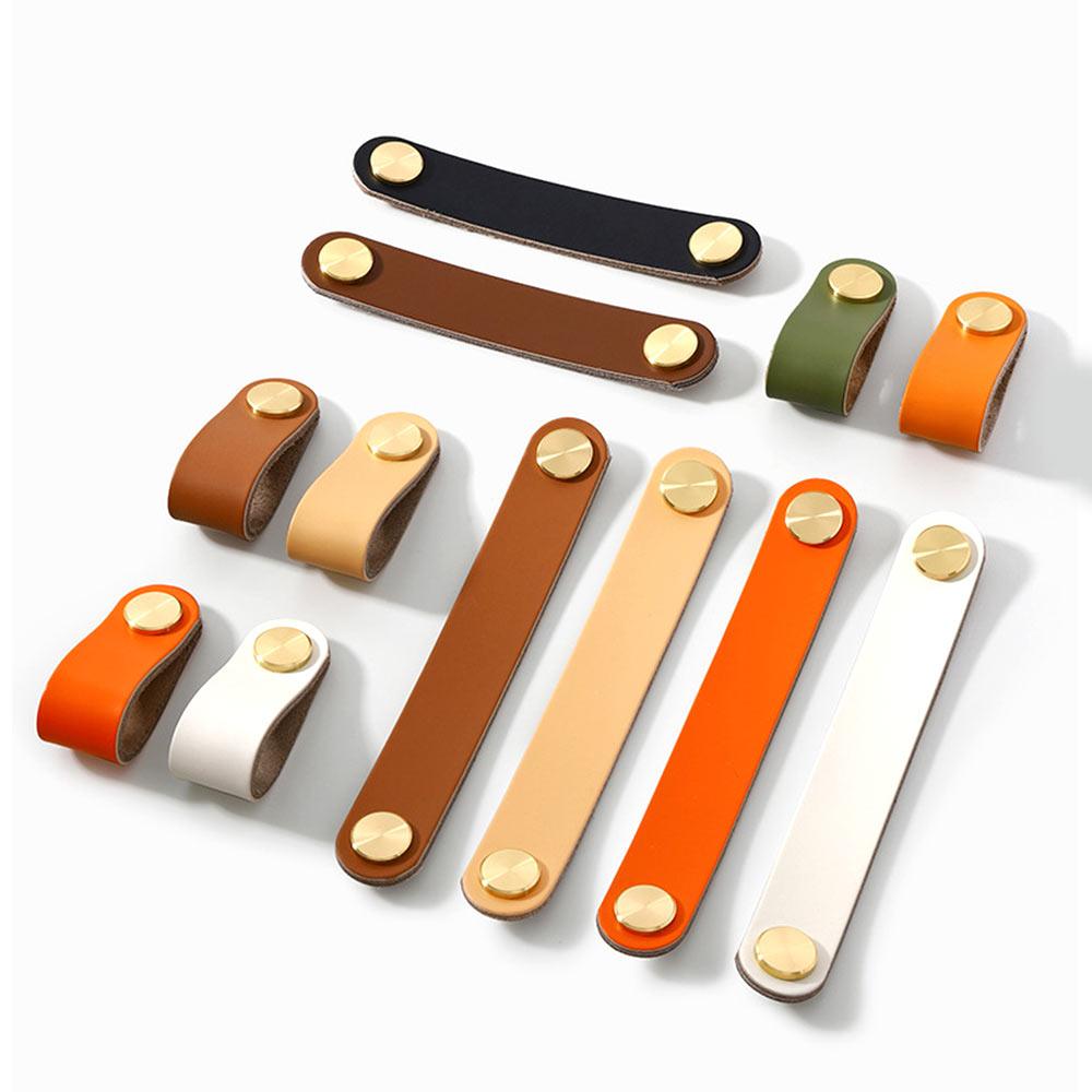 Goodinary® Luxury Leather Cabinet Drawer Pulls (4 pcs)