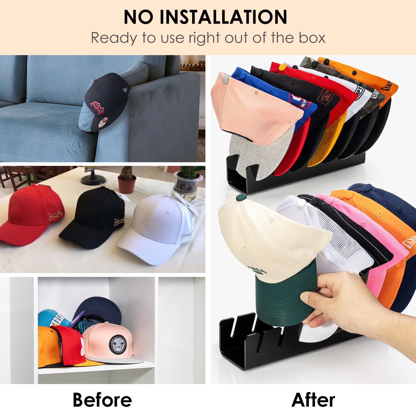 Goodinary® Acrylic Hat Rack