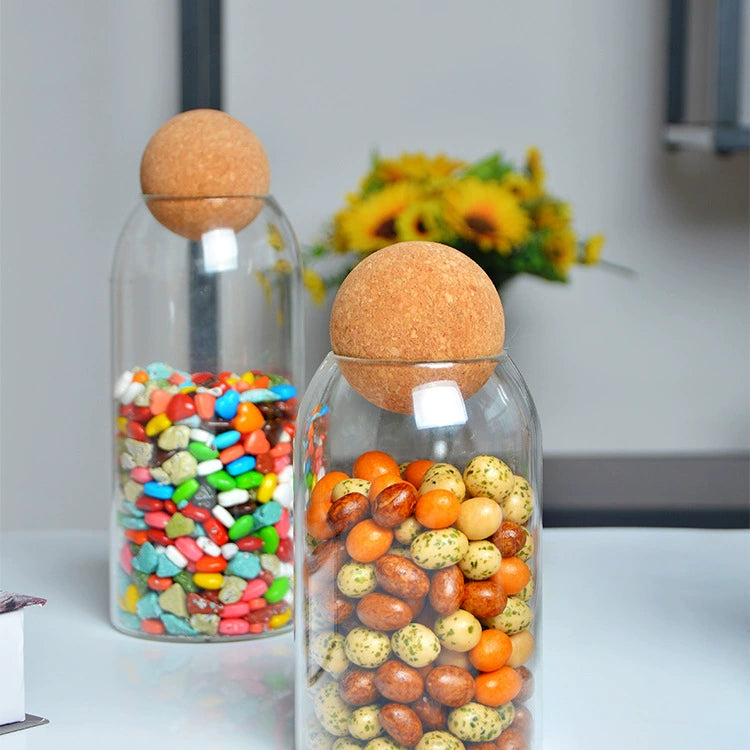 Goodinary® Round Cork Glass Jar