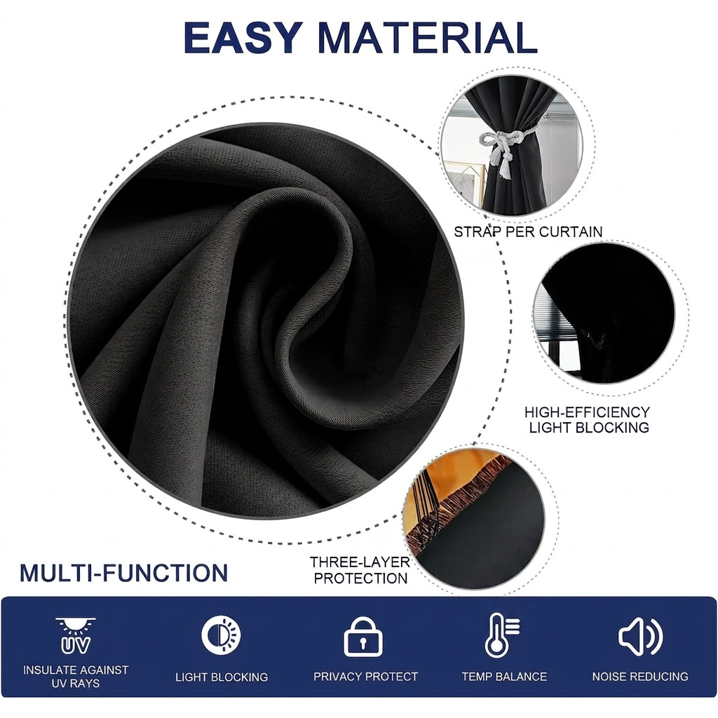 Goodinary® Self Adhesive Portable Blackout Curtains