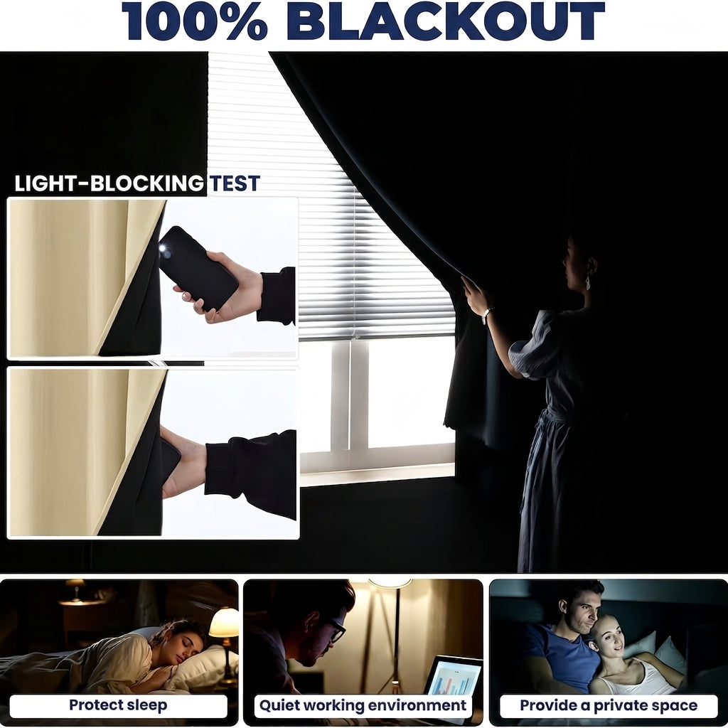 Goodinary® Self Adhesive Portable Blackout Curtains