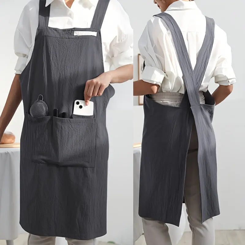 Goodinary® Cross Back Cotton Apron for Women & Men Goodinary