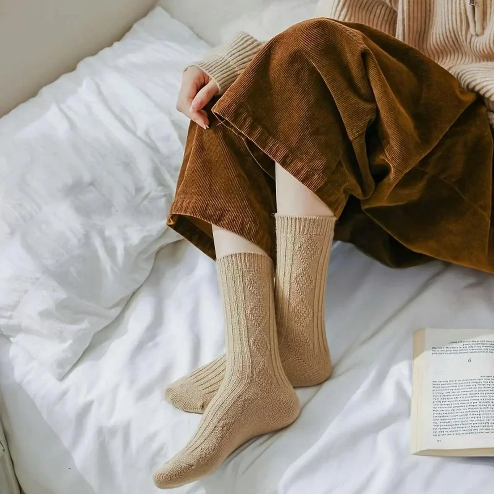 Goodinary® Thermal Wool Lounge Socks Thick Knit Set Goodinary