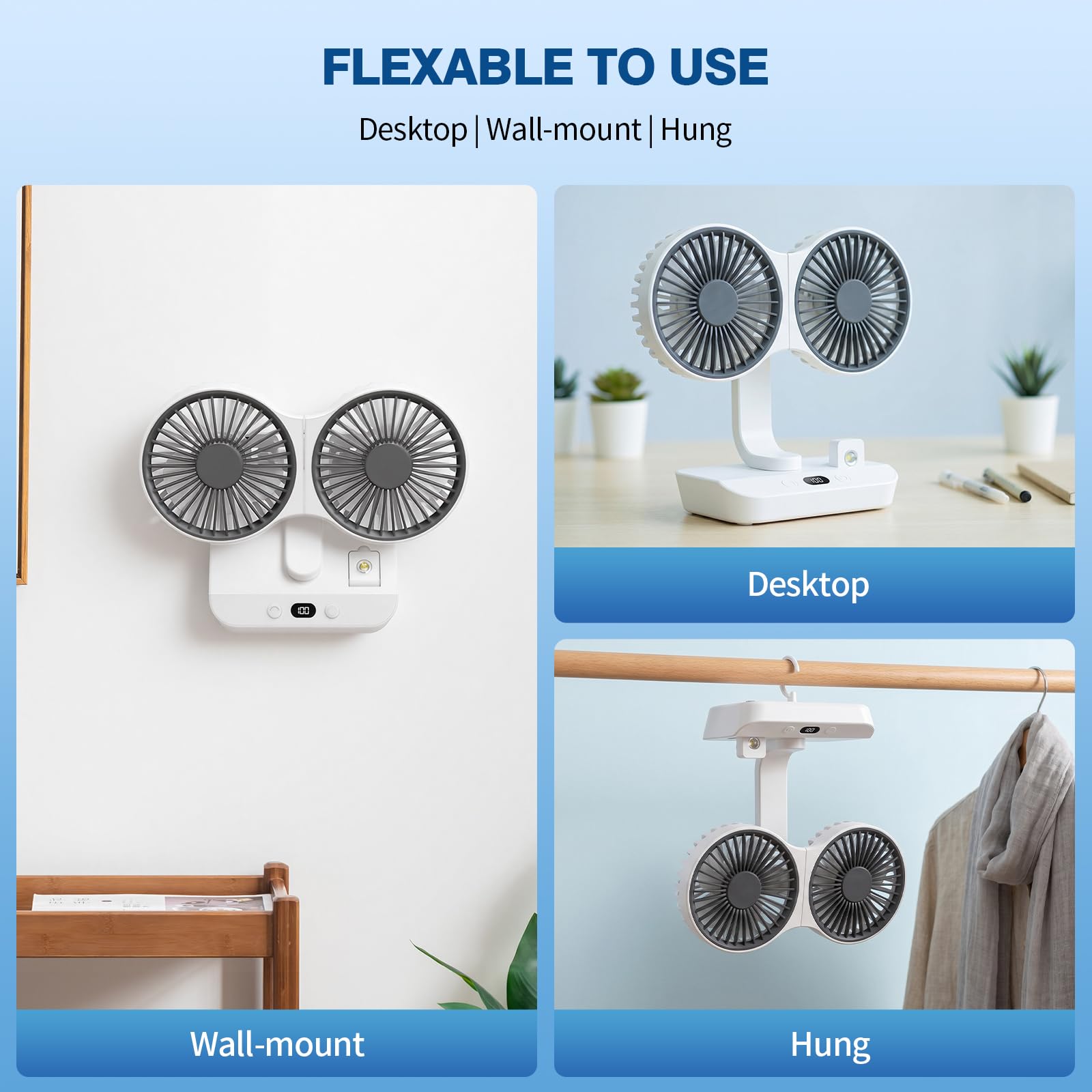 Goodinary® Dual Desk Fan