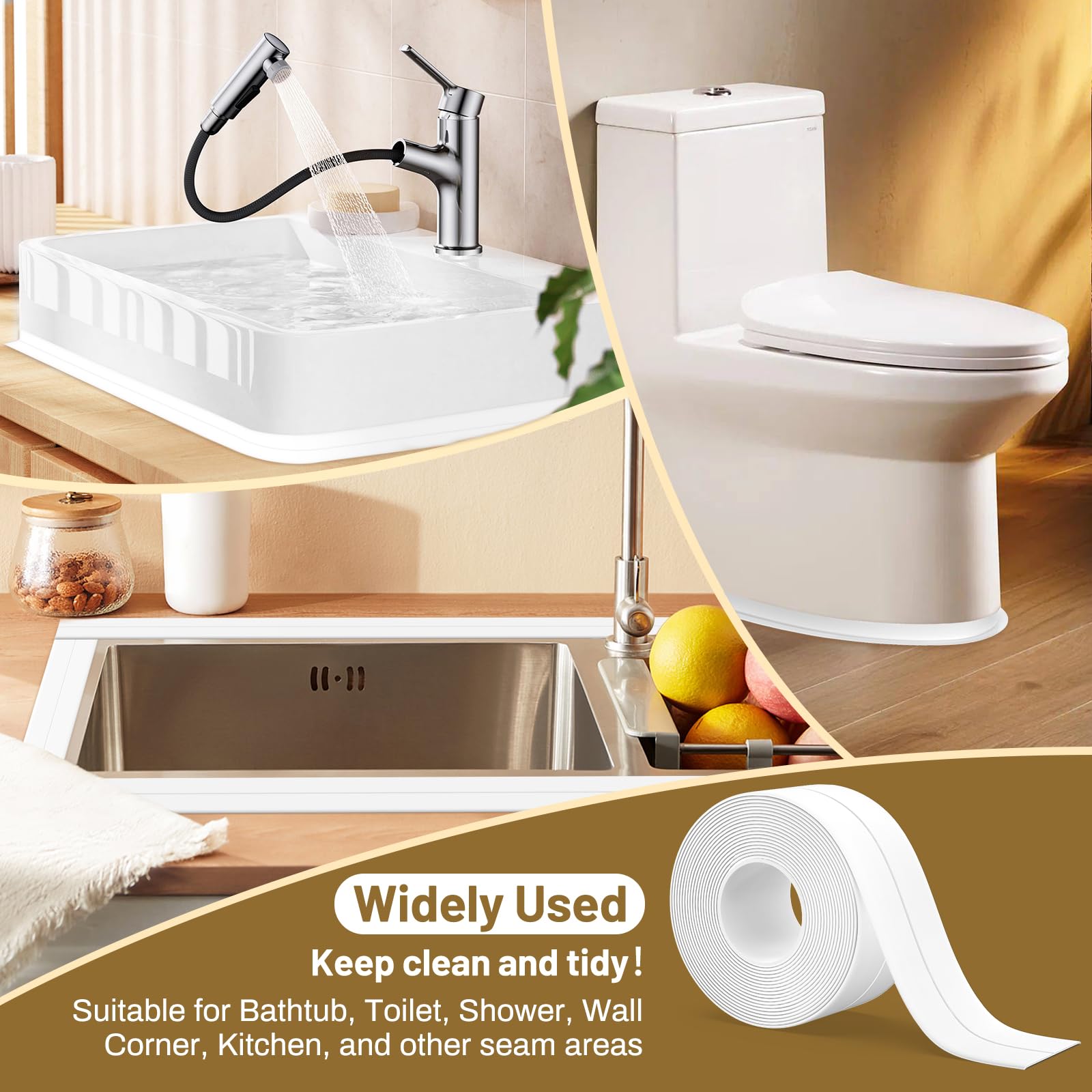 Goodinary® Waterproof Self-Adhesive Caulk Tape