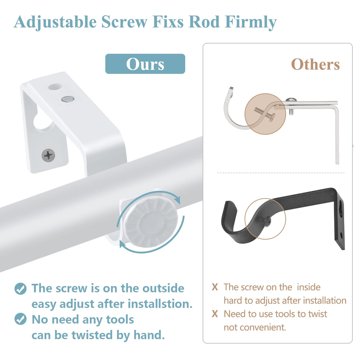 Goodinary® Elegant Curtain Bracket