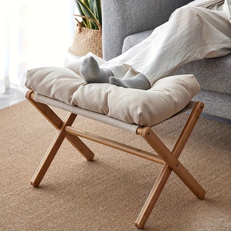 Goodinary® Wooden Footstool Bench