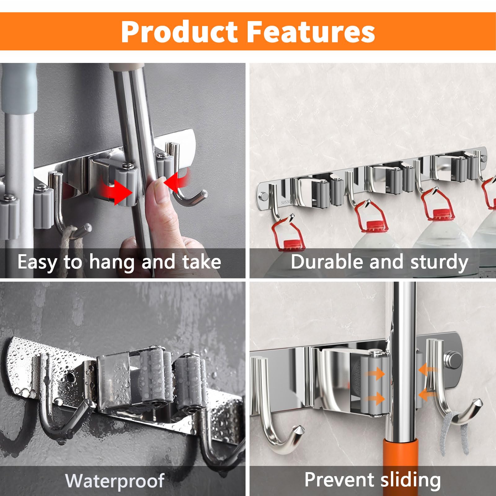 Goodinary® Broom Holder Rack