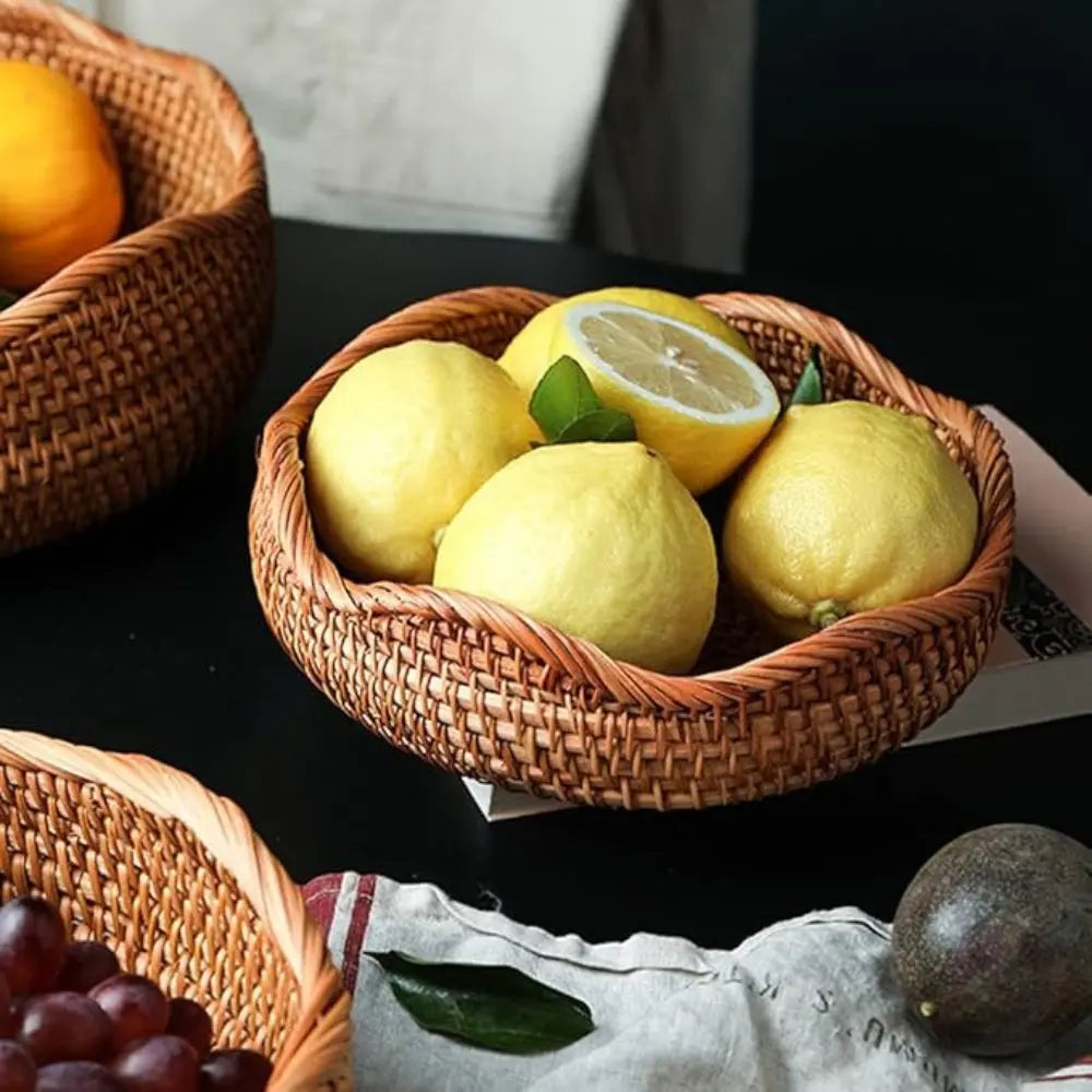 Goodinary® Handwoven Rattan Storage Basket Set Goodinary