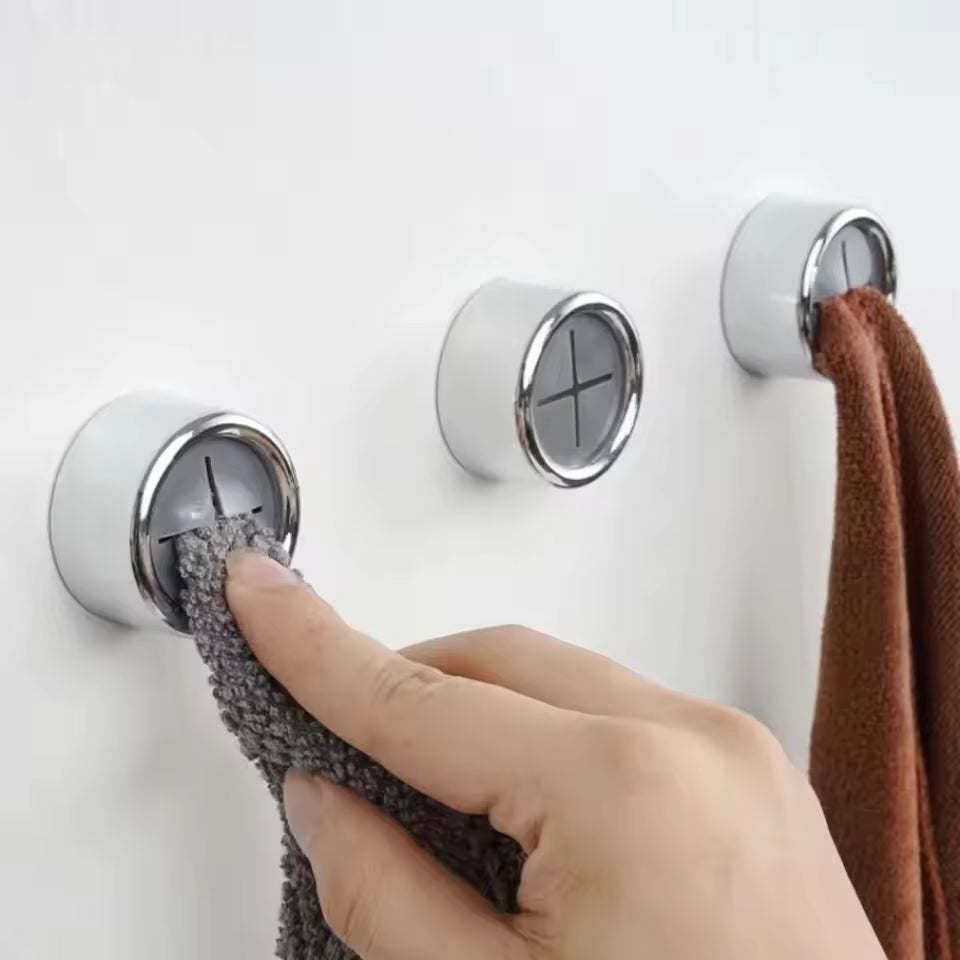 Goodinary® Adhesive Round Towel Holder (2 Pcs)