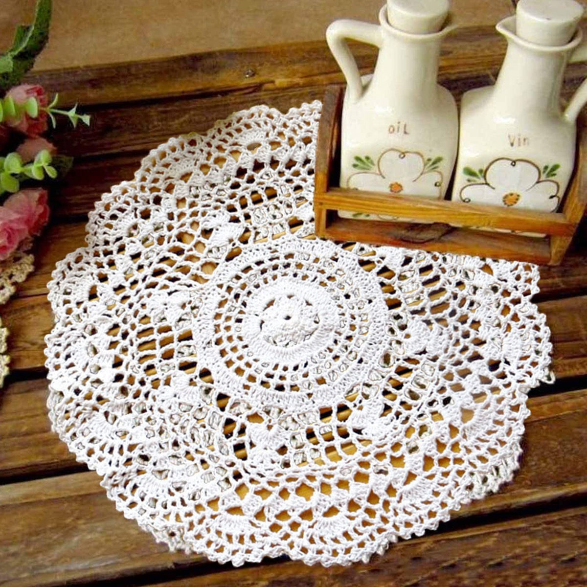 Goodinary® Crochet Lace Doily (4 Pcs)