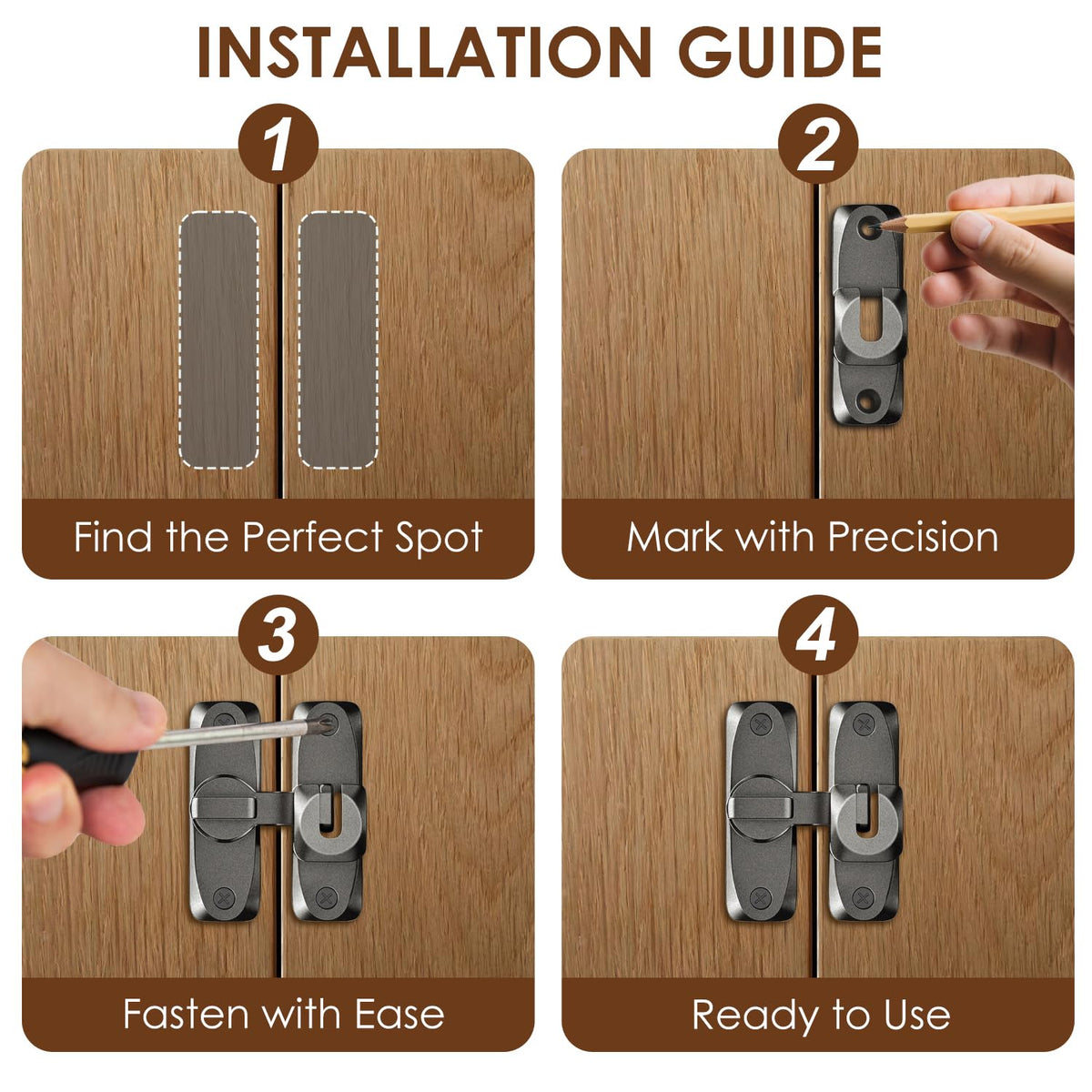 Goodinary® Barn Door Flip Latch Lock Hardware
