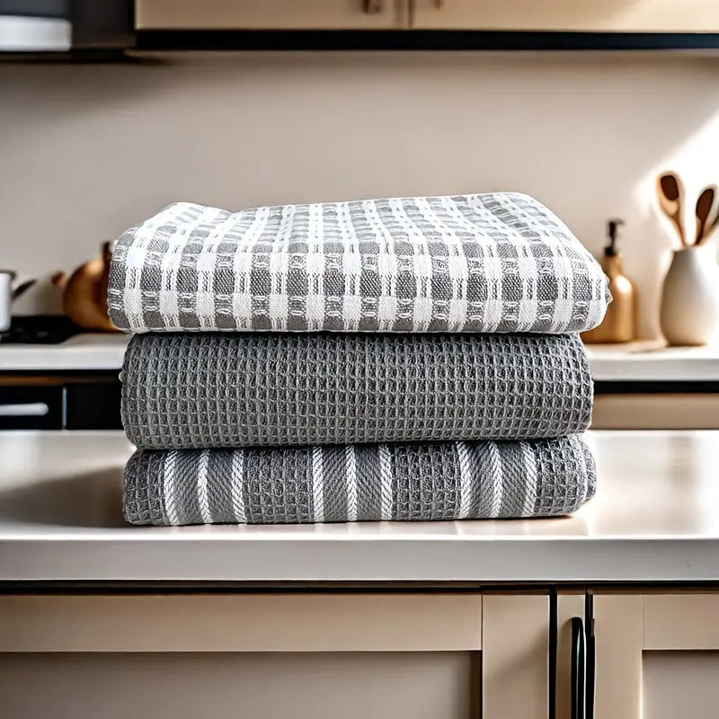 Goodinary® 100% Cotton Kitchen Towels Set (3Pcs) Goodinary