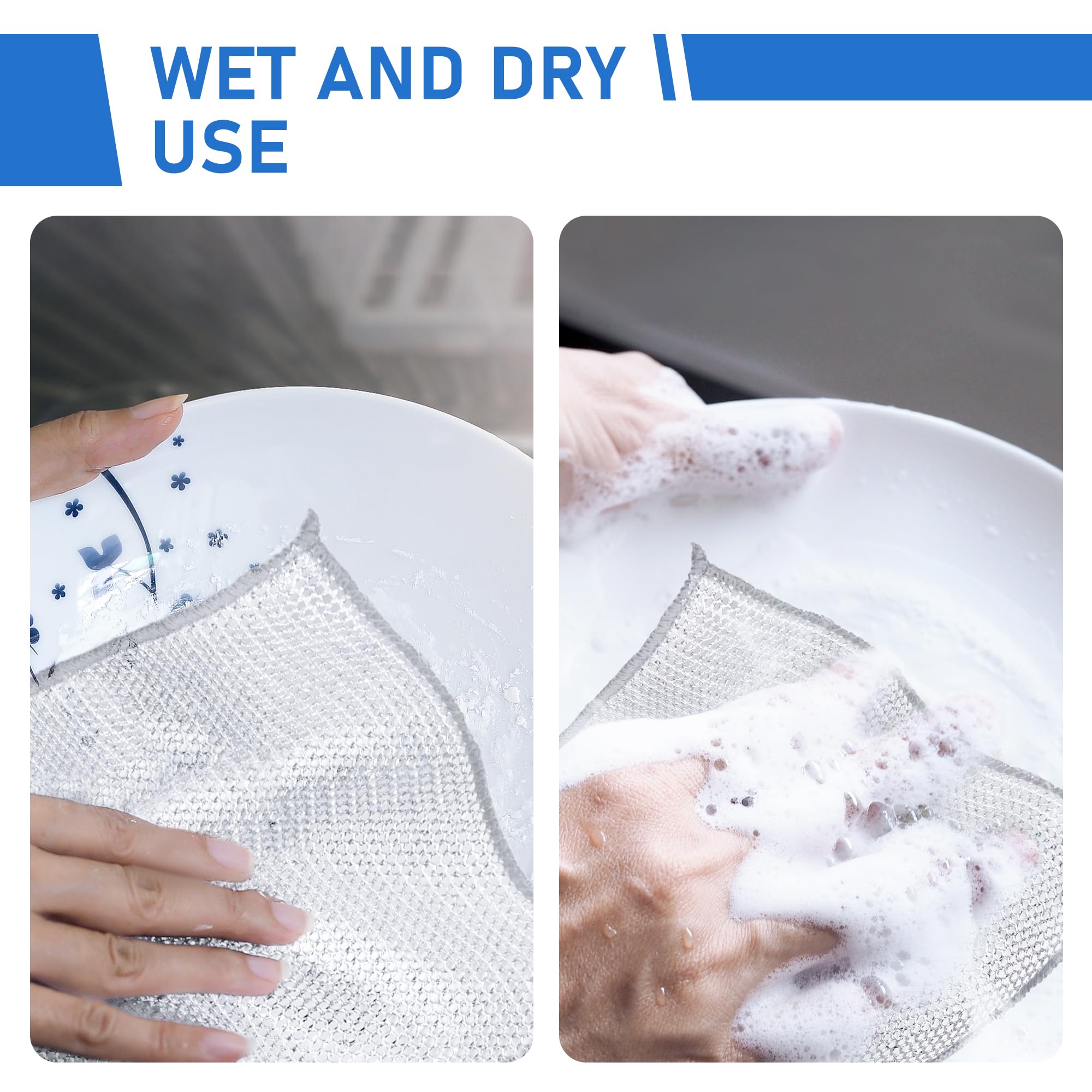 Goodinary® Non Scratch Dual Texture Dishcloth (30 Pcs)