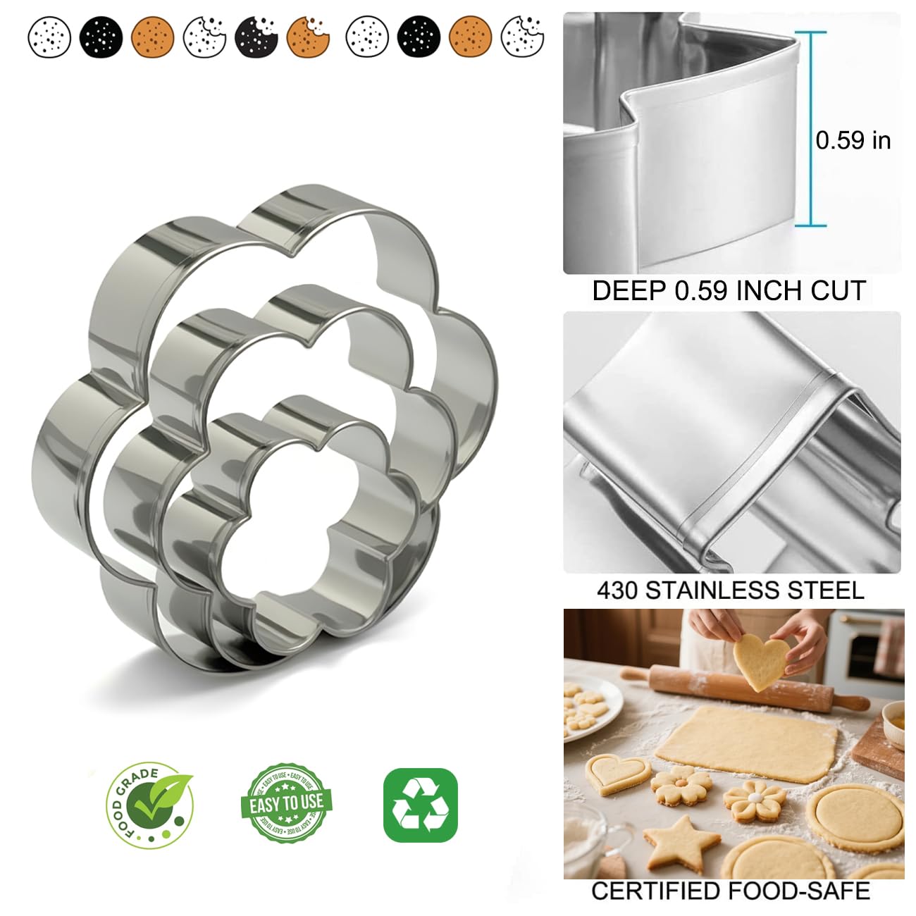 Goodinary® Cookie Cutter Set (12 Pcs)