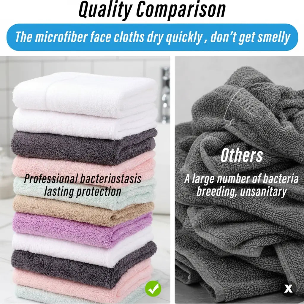 Goodinary® Microfiber Coral Fleece Towel Set (10 Pcs) Goodinary