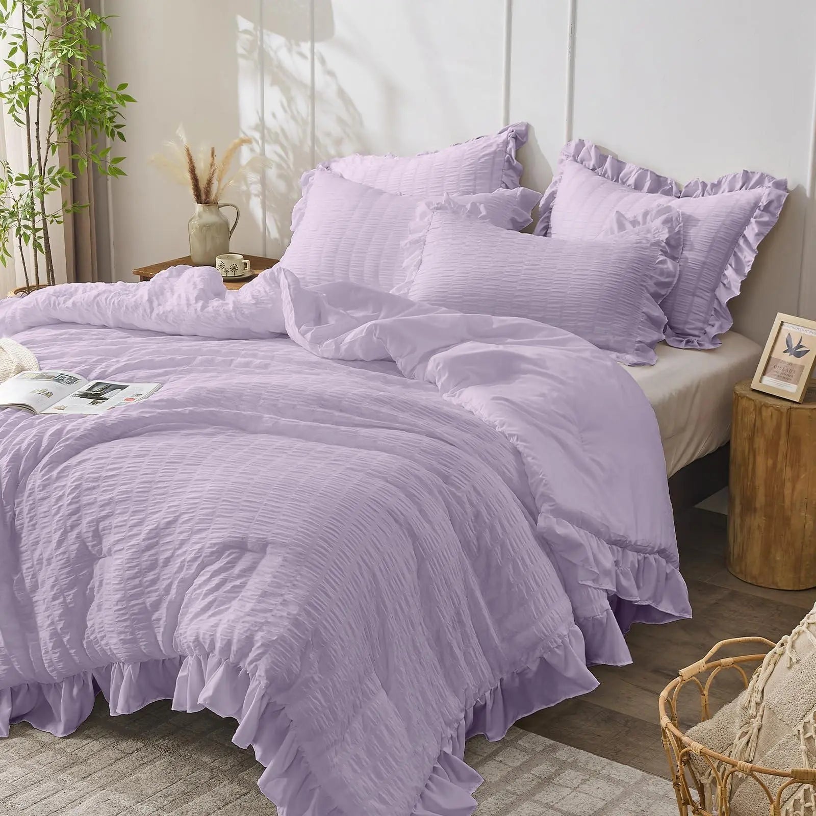 Goodinary® Korean Lace Seersucker Bedding Set Goodinary