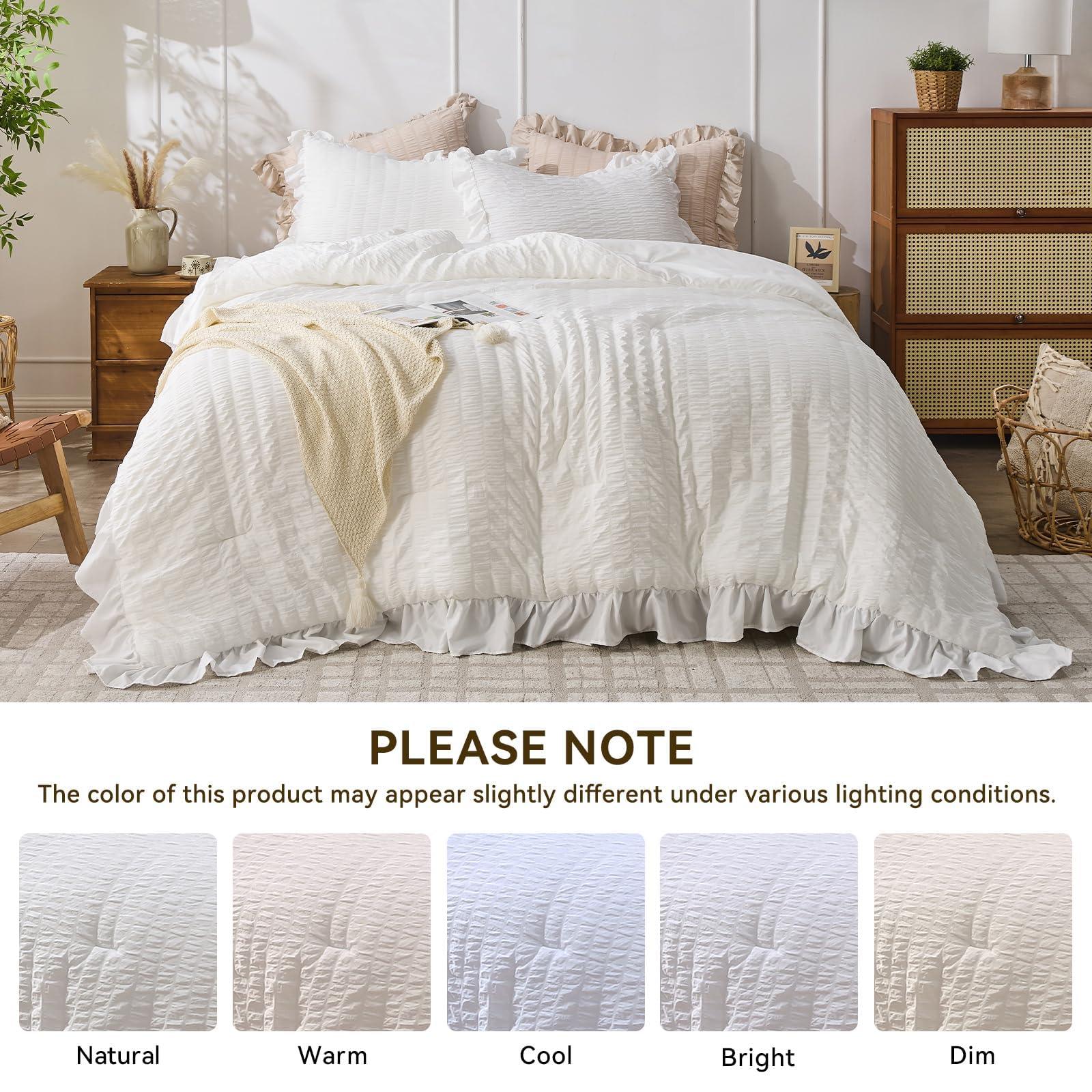 Goodinary® Korean Lace Seersucker Bedding Set