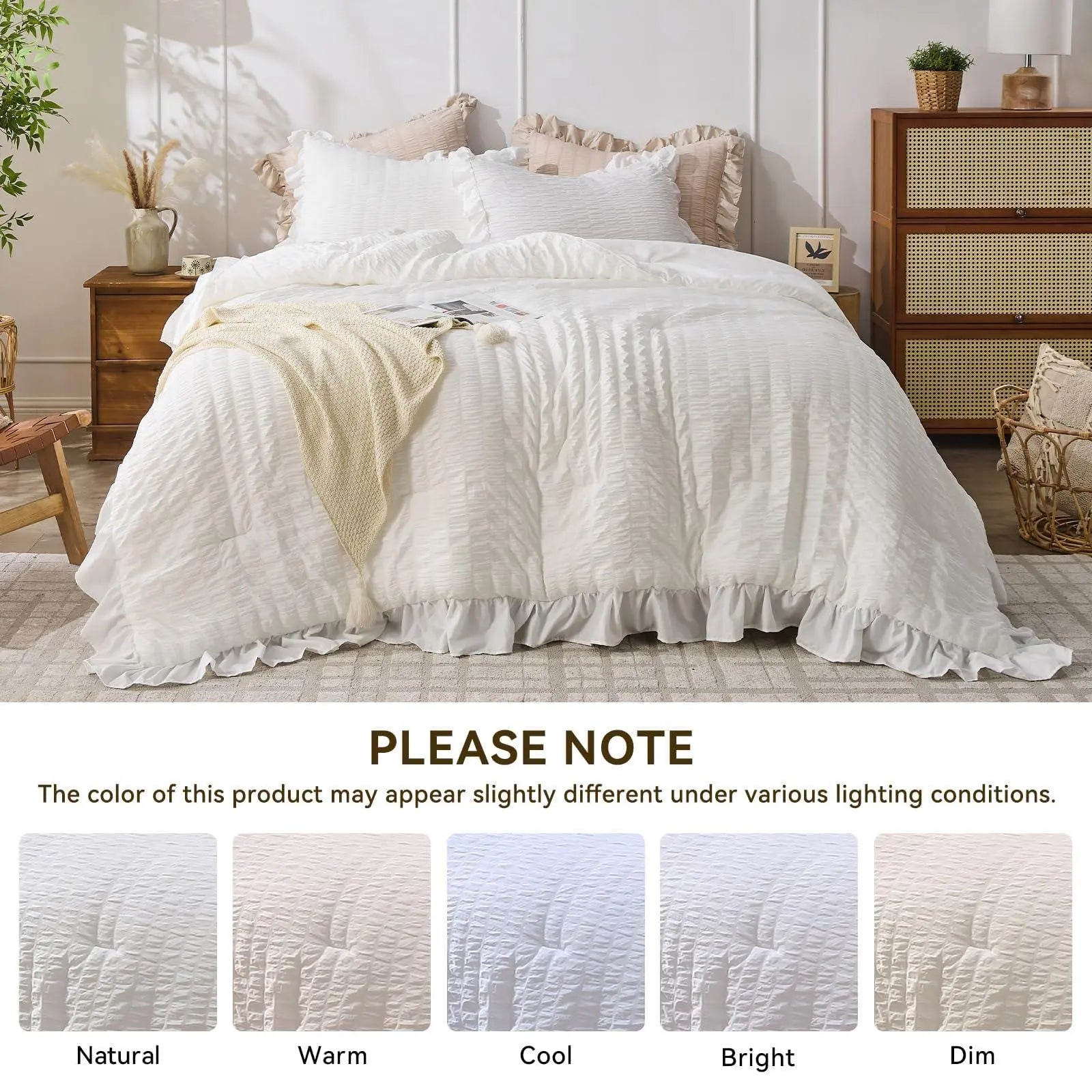 Goodinary® Korean Lace Seersucker Bedding Set Goodinary