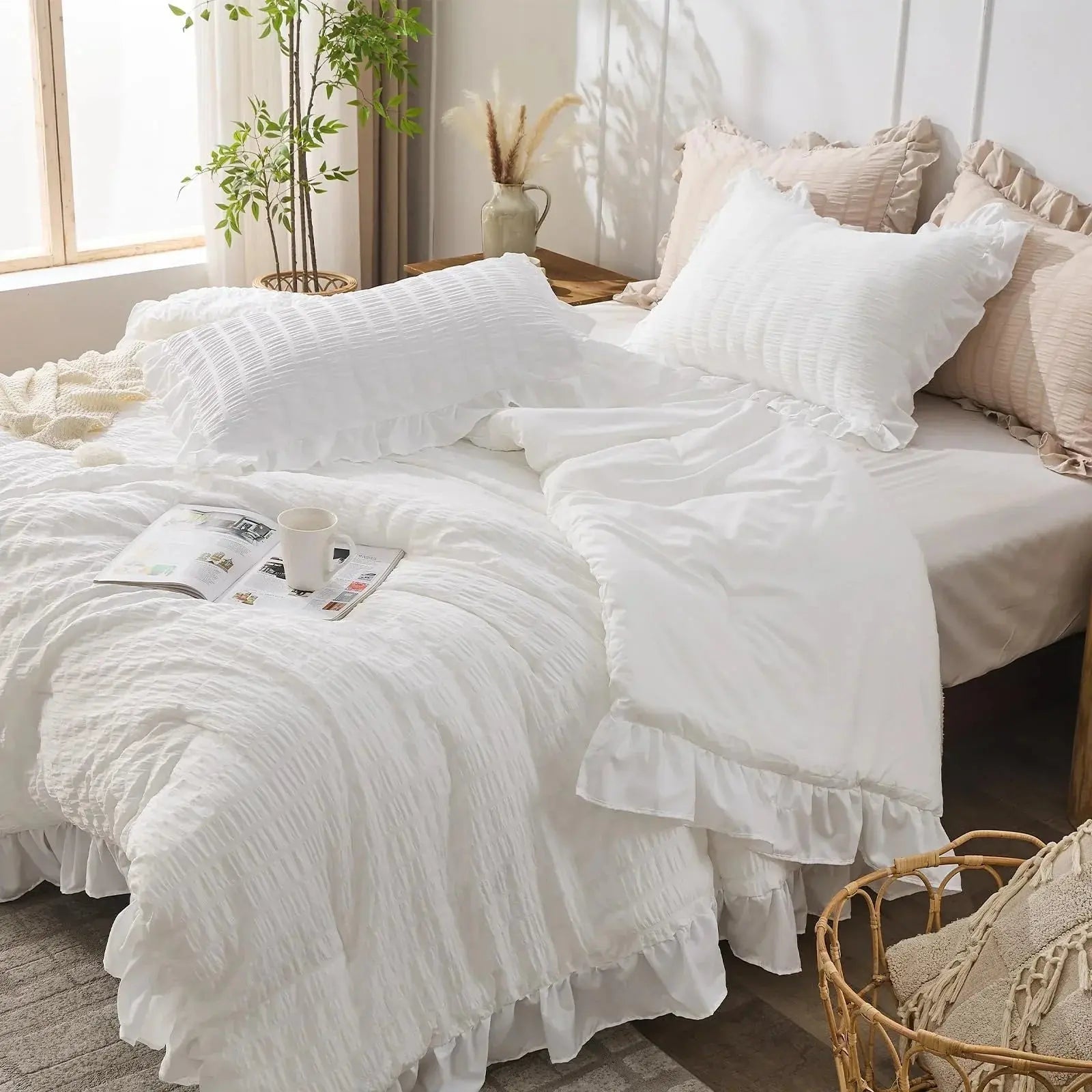 Goodinary® Korean Lace Seersucker Bedding Set Goodinary