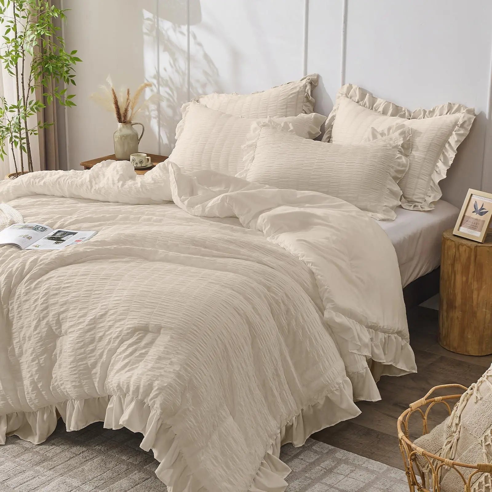 Goodinary® Korean Lace Seersucker Bedding Set Goodinary