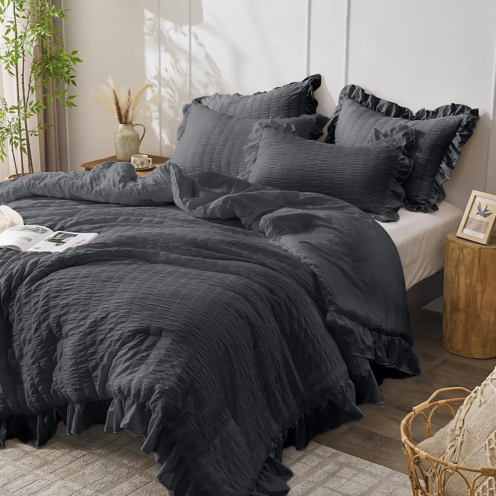 Goodinary® Korean Lace Seersucker Bedding Set Goodinary