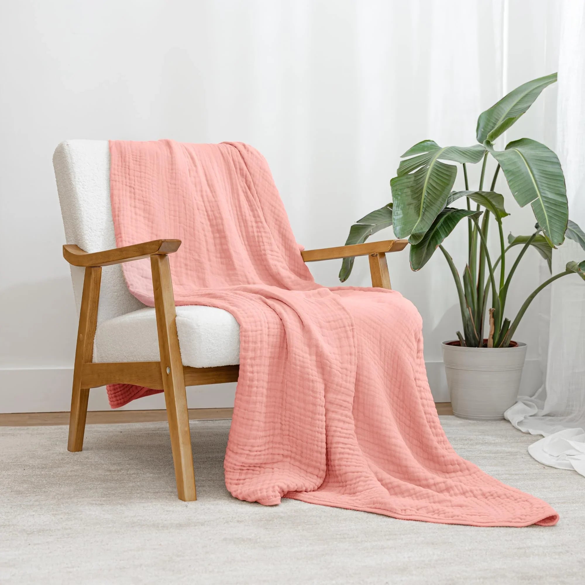 Goodinary® Lightweight Cotton Muslin Throw Blanket