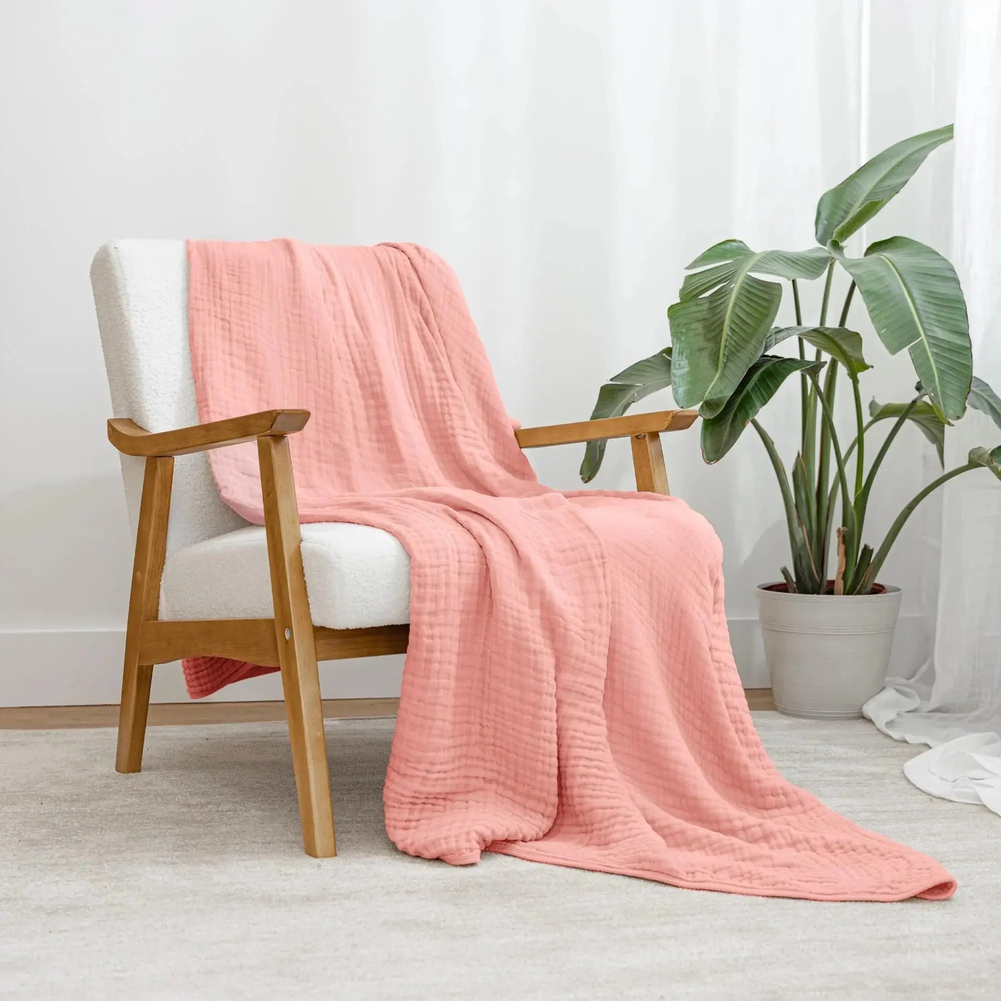 Goodinary® Lightweight Cotton Muslin Throw Blanket Goodinary