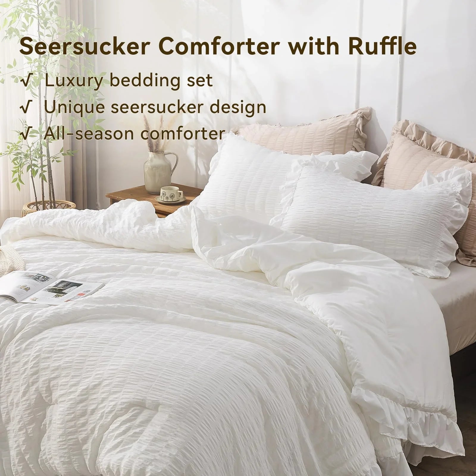 Goodinary® Korean Lace Seersucker Bedding Set