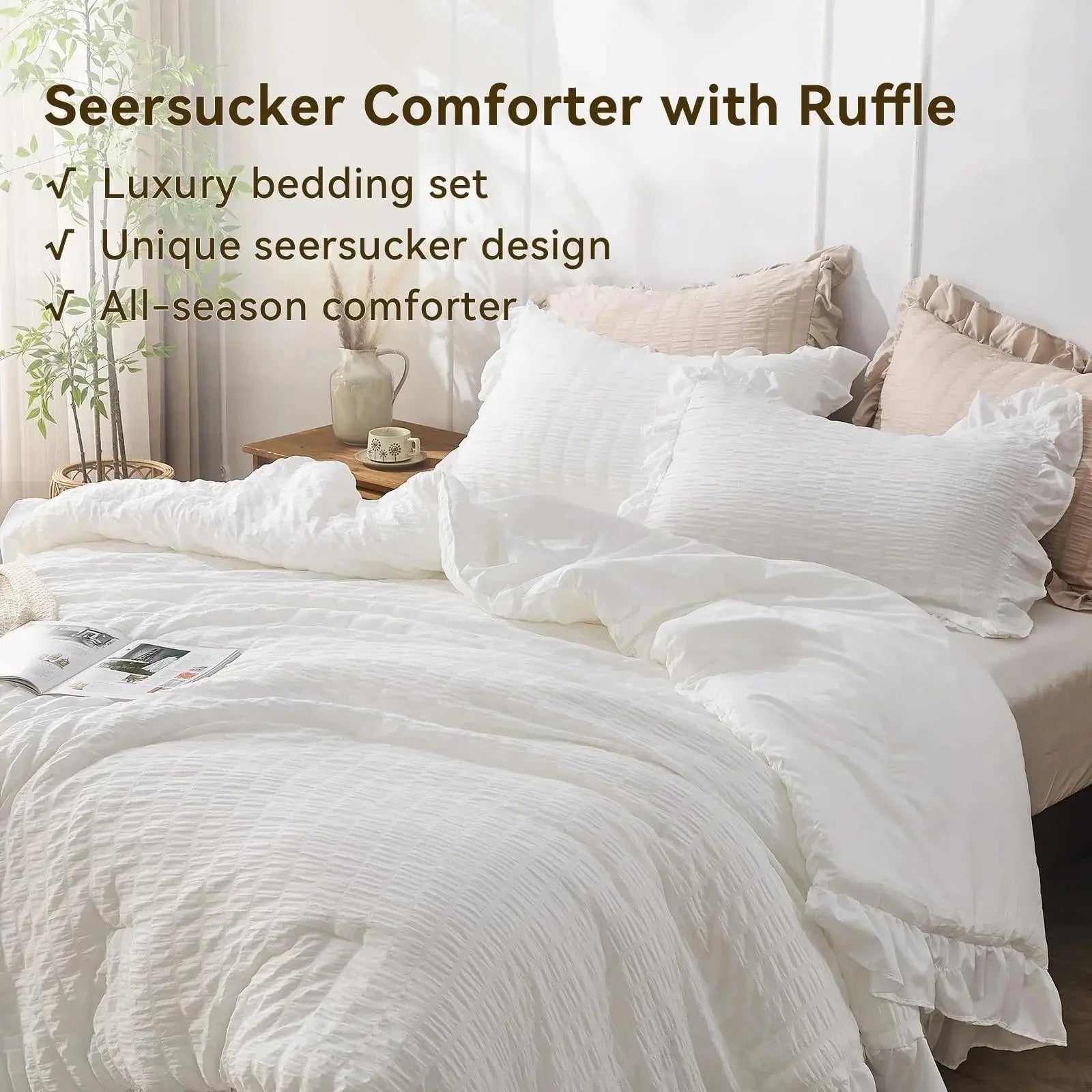 Goodinary® Korean Lace Seersucker Bedding Set Goodinary