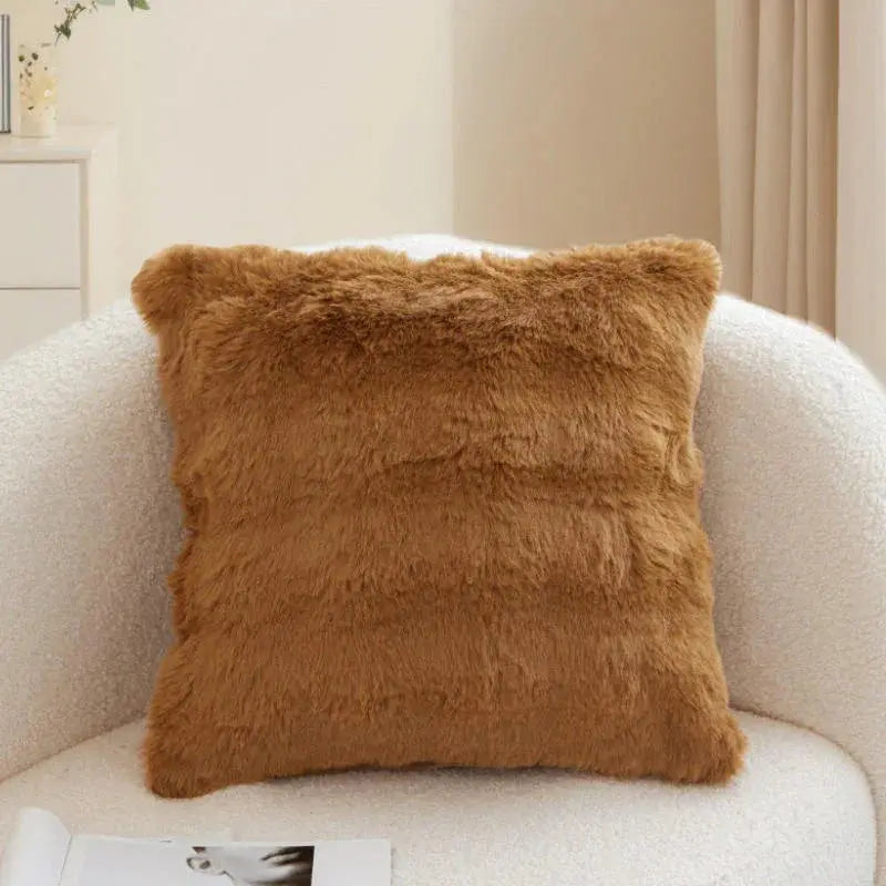 Goodinary® Faux Rabbit Fur Bubble Velvet Pillow Cover Goodinary