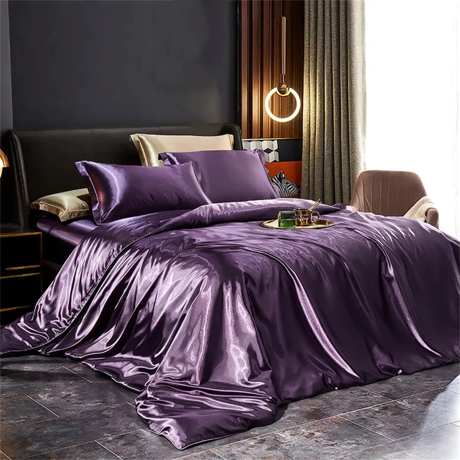Goodinary® Mulberry Silk Bedding Set with Duvet Sheet Pillowcases Goodinary