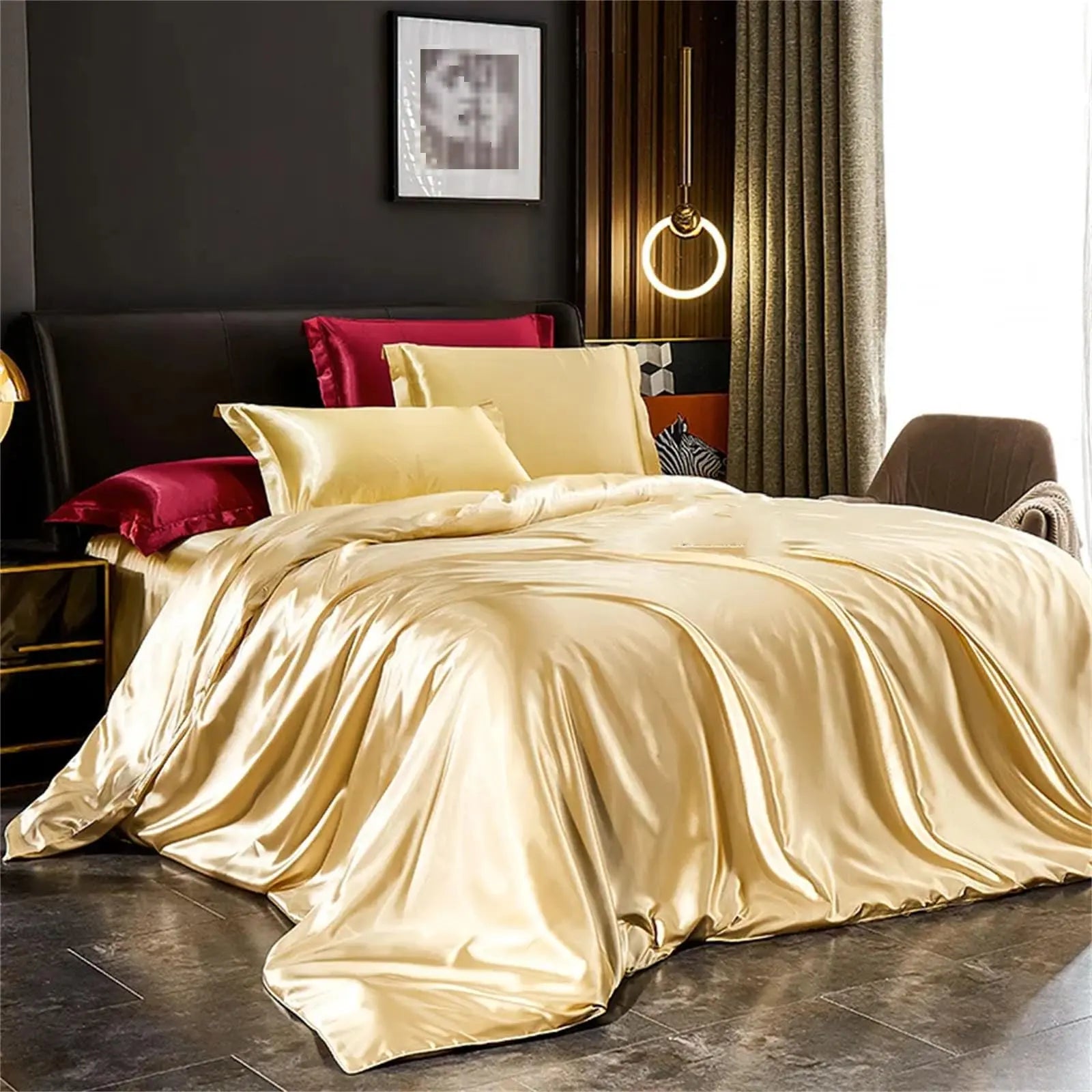 Goodinary® Mulberry Silk Bedding Set with Duvet Sheet Pillowcases Goodinary