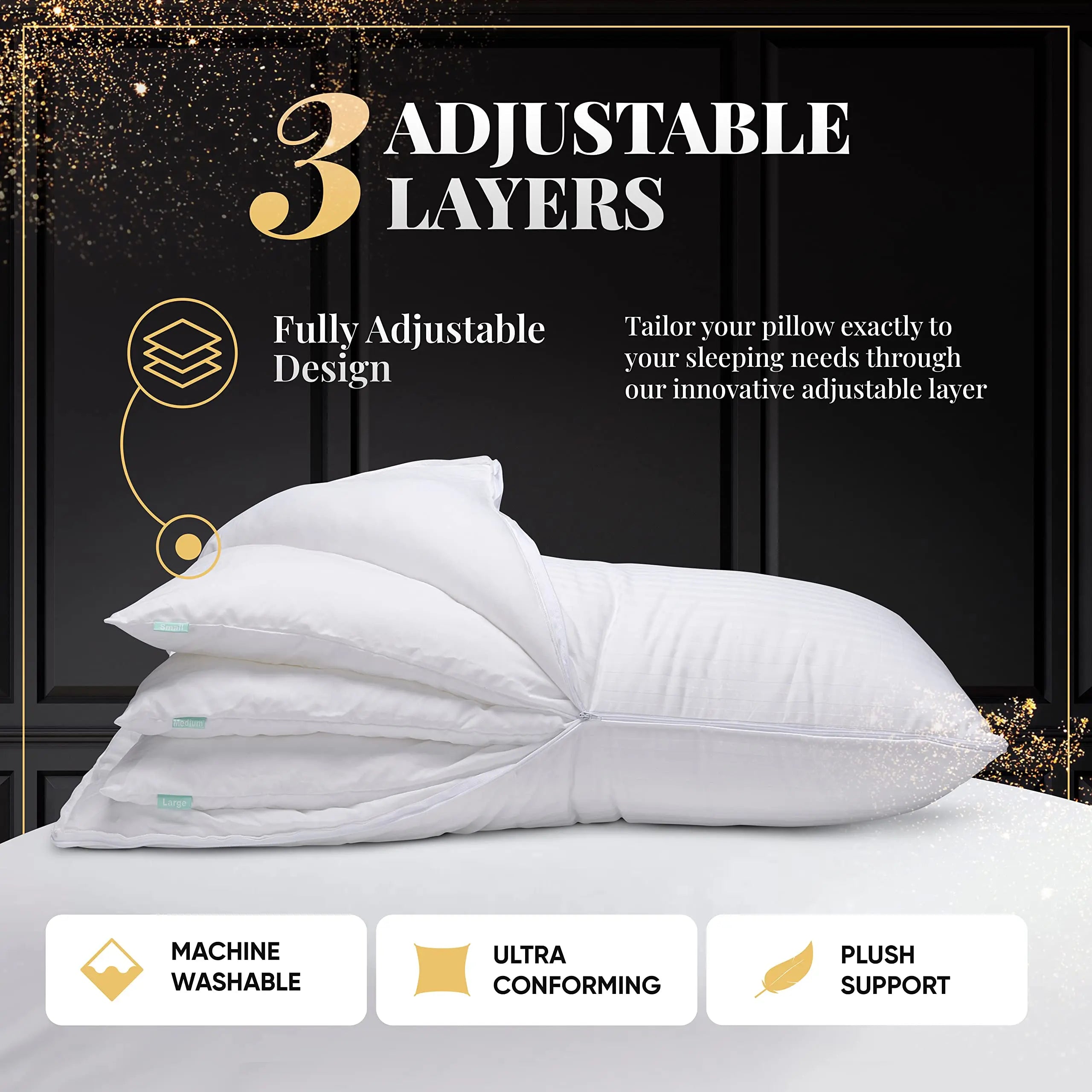 Goodinary® Adjustable Layer Cooling Luxury Pillows Goodinary
