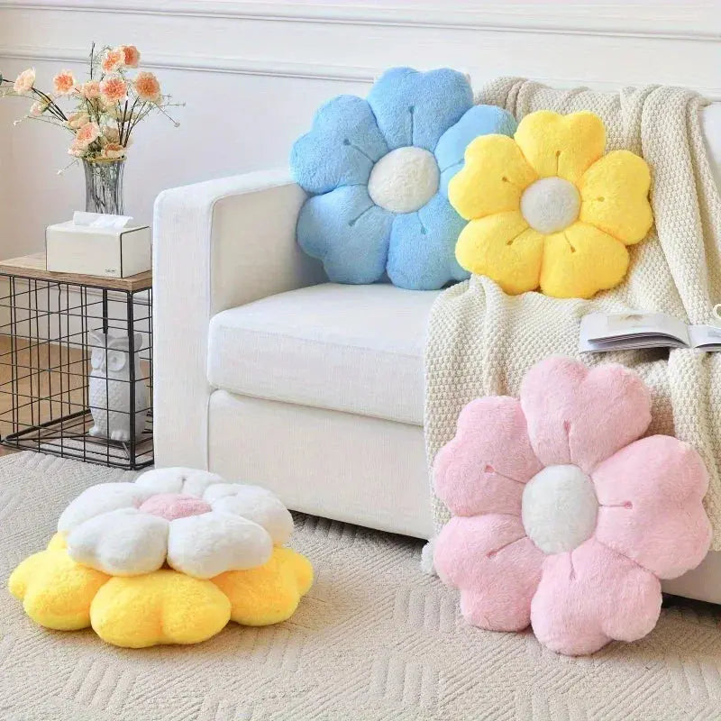 Goodinary® Flower Plush Soft Decorative Throw Pillow Goodinary