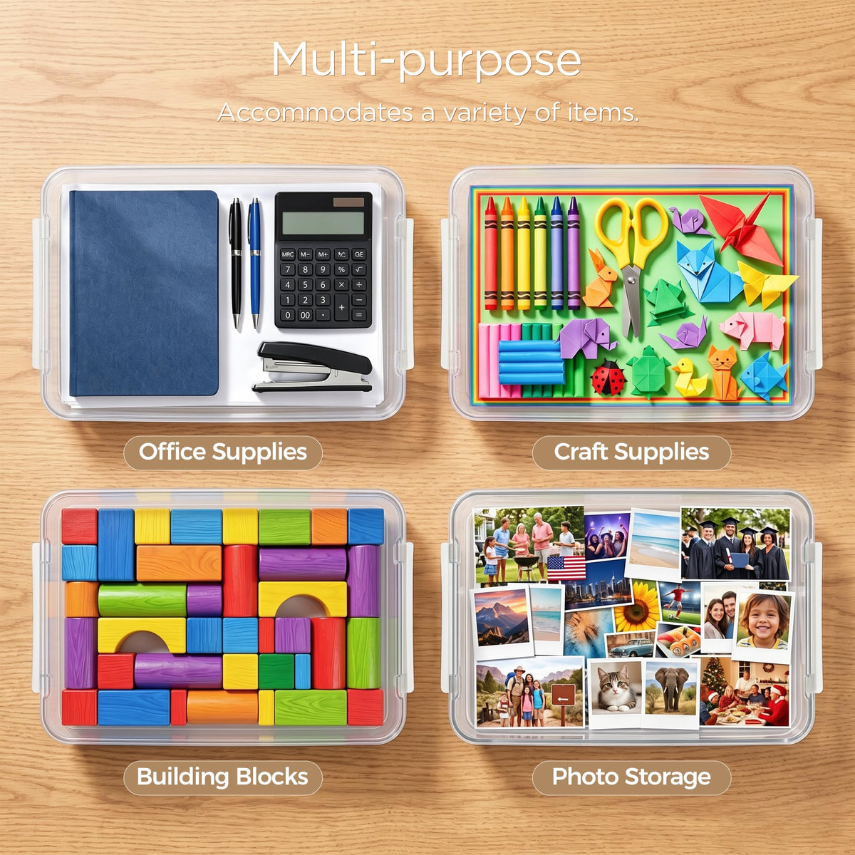 Office Object™ Acrylic Transparent Desktop Paper Organizer